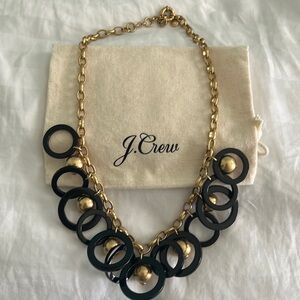 J Crew Gold and Black Necklace